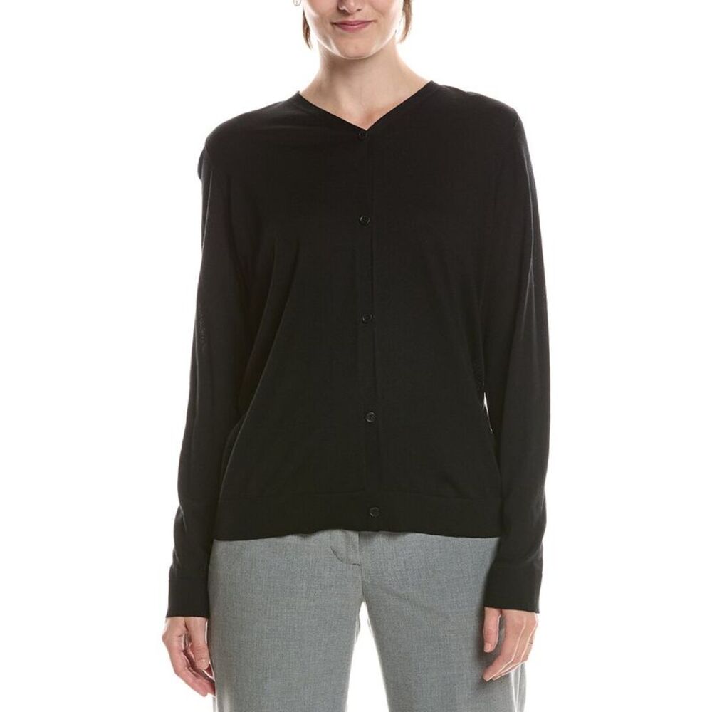 Eileen Fisher Womens  Wool Cardigan, Black